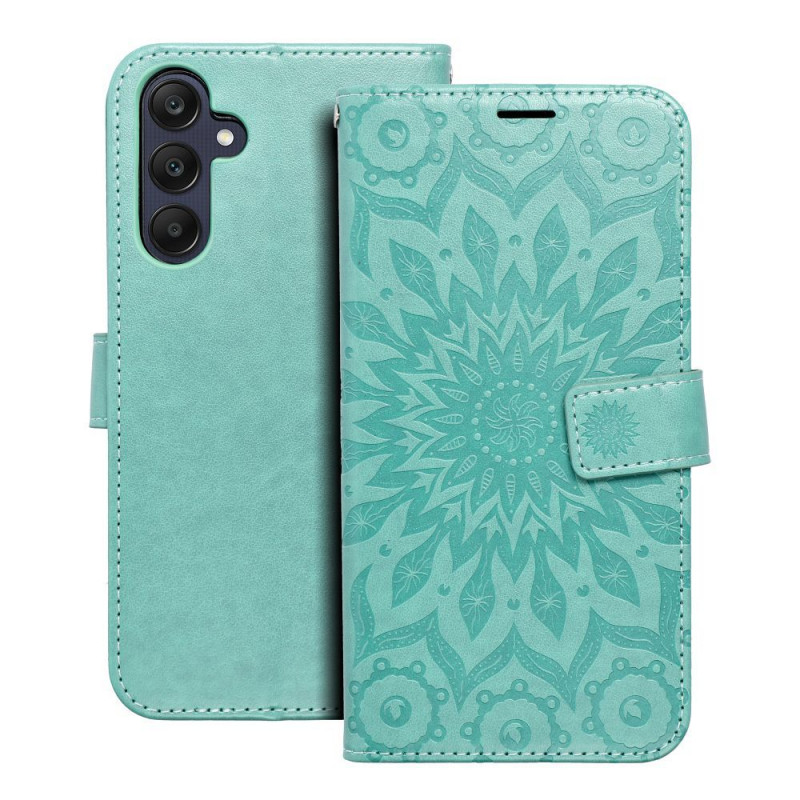 Peněženkové pouzdro MEZZO Book na Samsung Galaxy A25 5G Mandala  Zelený