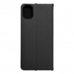 Peněženkové pouzdro LUNA Book Carbon na Samsung Galaxy A05 Uhlíkové vlákno, Elegantní  Černý