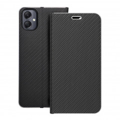 Peněženkové pouzdro LUNA Book Carbon na Samsung Galaxy A05 Uhlíkové vlákno, Elegantní  Černý