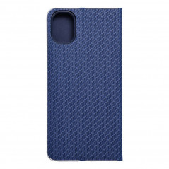 Peněženkové pouzdro LUNA Book Carbon na Samsung Galaxy A05 Uhlíkové vlákno, Elegantní  Modrý