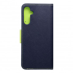 Peněženkové pouzdro Fancy Book na Samsung Galaxy A15 5G Námořnická modrá / Limetkovo zelený