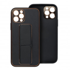 Kryt LEATHER Case Kickstand na Samsung Galaxy A25 5G Černý