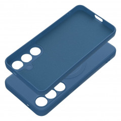 Kryt Silicone Mag Cover na Samsung Galaxy S24 MagSAFE  Modrý
