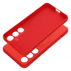 Kryt Silicone Mag Cover na Samsung Galaxy S24 MagSAFE  Červený