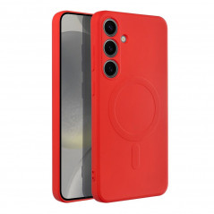 Kryt Silicone Mag Cover na Samsung Galaxy S24 PLUS MagSAFE  Červený