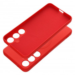 Kryt Silicone Mag Cover na Samsung Galaxy S24 PLUS MagSAFE  Červený