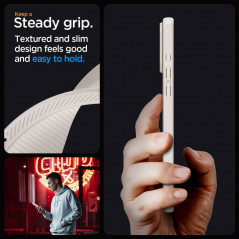 Kryt Spigen  Liquid Air na Apple iPhone 15 Pro Max Přírodní titanová