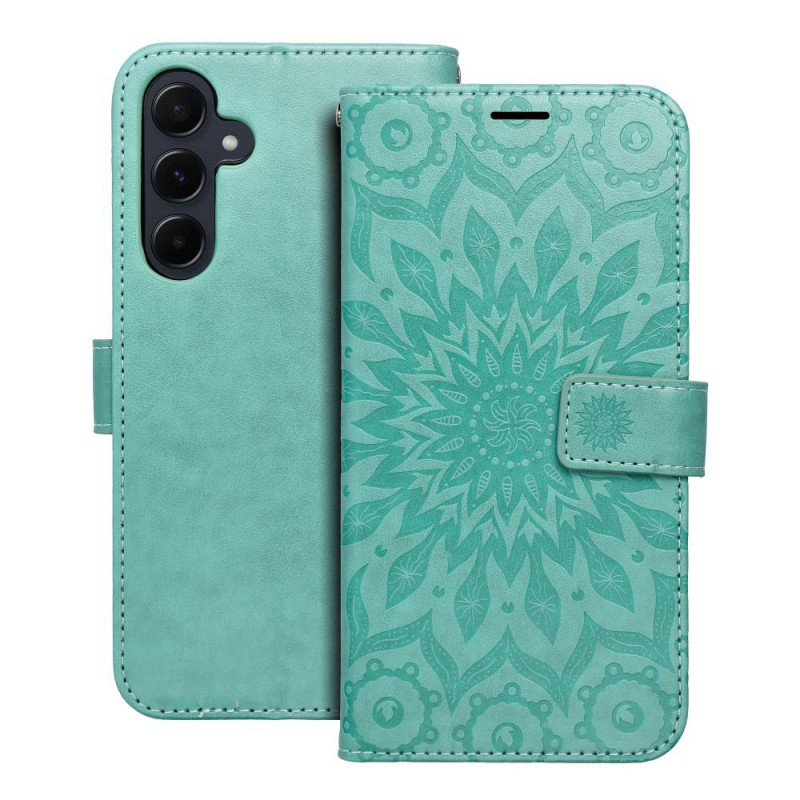 Peněženkové pouzdro MEZZO Book na Samsung Galaxy A55 Mandala  Zelený