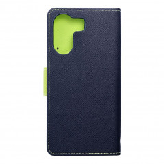 Peněženkové pouzdro Fancy Book na XIAOMI Redmi 13C Námořnická modrá / Limetkovo zelený