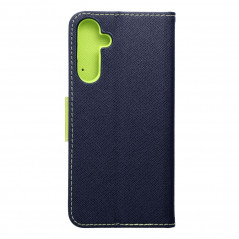 Peněženkové pouzdro Fancy Book na Samsung Galaxy A25 5G Námořnická modrá / Limetkovo zelený