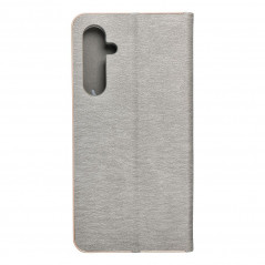 Peněženkové pouzdro LUNA Book Gold na Samsung Galaxy S23 FE Elegantní  Stříbrný