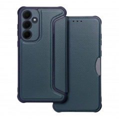 Peněženkové pouzdro Razor Book na Samsung Galaxy A35 Uhlíkové vlákno, Karbonový vzor  Modrý