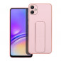 Kryt LEATHER Case Kickstand na Samsung Galaxy A05 Růžový