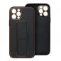 Kryt LEATHER Case Kickstand na Samsung Galaxy A05 Černý