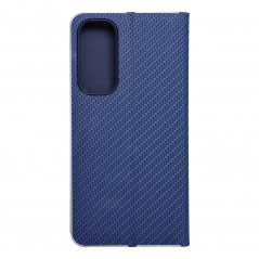 Peněženkové pouzdro LUNA Book Carbon na Samsung Galaxy A55 Uhlíkové vlákno, Elegantní  Modrý