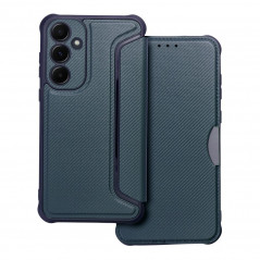 Peněženkové pouzdro Razor Book na Samsung Galaxy A55 Uhlíkové vlákno, Karbonový vzor  Modrý