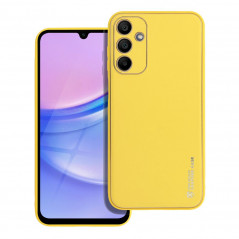 Kryt LEATHER na Samsung Galaxy A15 5G Žlutý