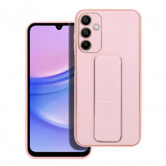 Kryt LEATHER Case Kickstand na Samsung Galaxy A15 5G Růžový