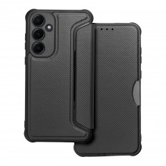 Peněženkové pouzdro Razor Book na Samsung Galaxy A55 Uhlíkové vlákno, Karbonový vzor  Černý
