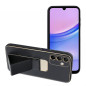 Kryt LEATHER Case Kickstand na Samsung Galaxy A15 5G Černý