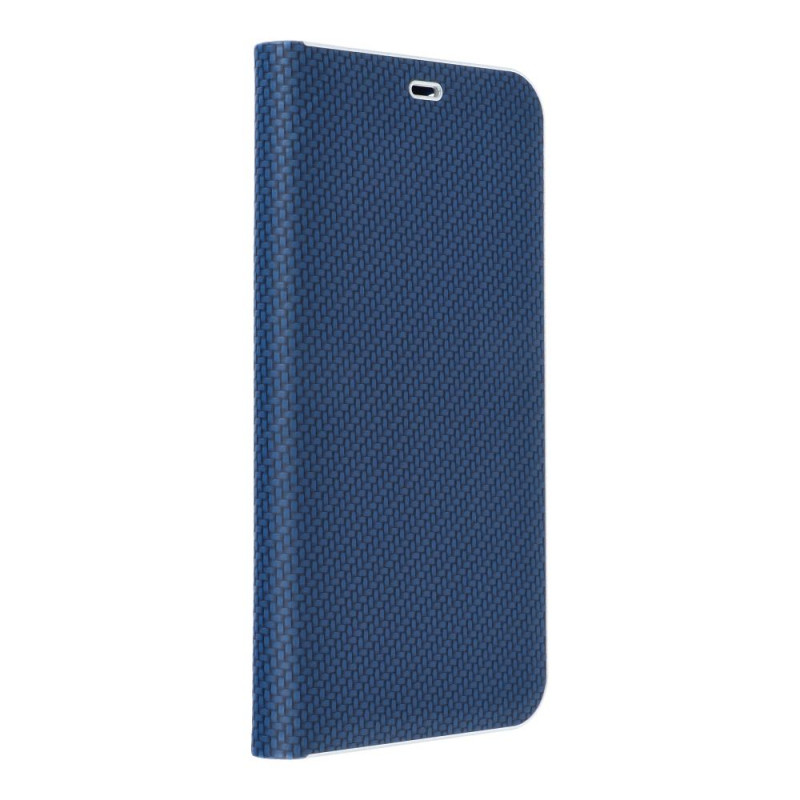 Peněženkové pouzdro LUNA Book Carbon na Samsung Galaxy A05s Uhlíkové vlákno, Elegantní  Modrý