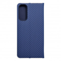 Peněženkové pouzdro LUNA Book Carbon na Samsung Galaxy A05s Uhlíkové vlákno, Elegantní  Modrý