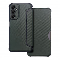 Peněženkové pouzdro Razor Book na Samsung Galaxy A05s Uhlíkové vlákno, Karbonový vzor  Tmavě zelený