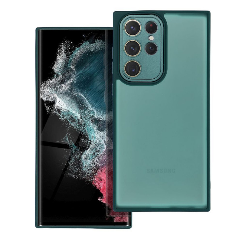 Kryt VARIETE na Samsung Galaxy S22 Ultra Elegantní  Tmavě zelený