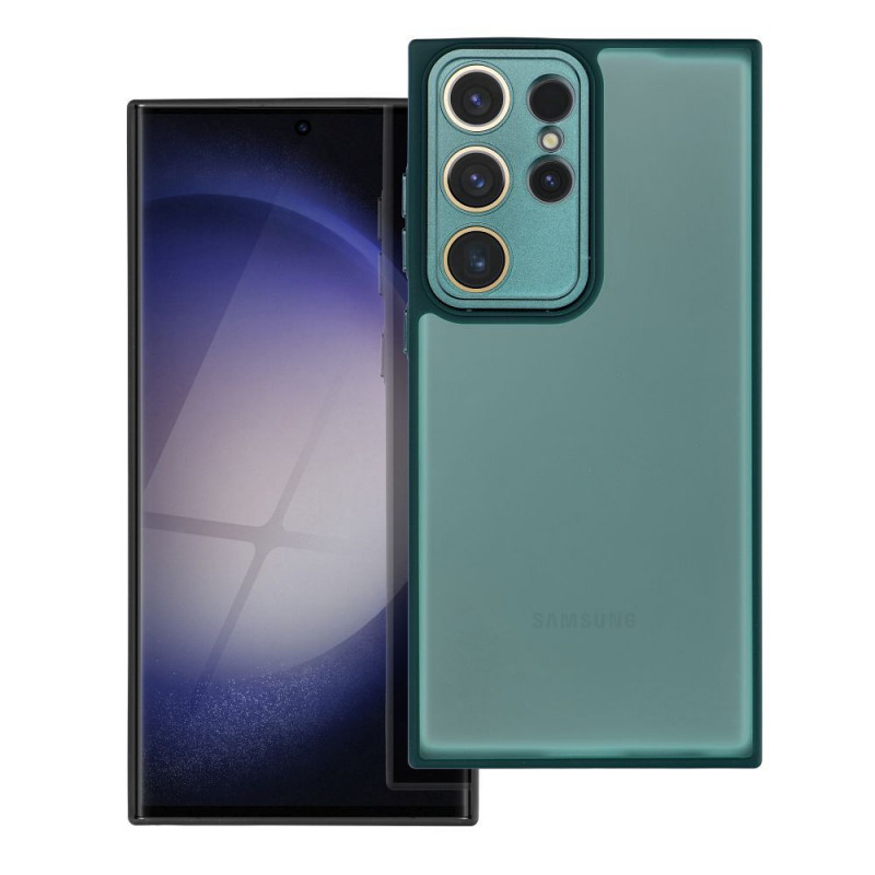 Kryt VARIETE na Samsung Galaxy S23 Ultra 5G Elegantní  Tmavě zelený