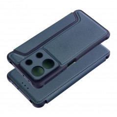 Peněženkové pouzdro Razor Book na XIAOMI Redmi Note 13 5G Uhlíkové vlákno, Karbonový vzor  Modrý