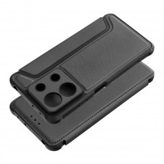 Peněženkové pouzdro Razor Book na XIAOMI Redmi Note 13 5G Uhlíkové vlákno, Karbonový vzor  Černý