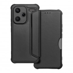 Peněženkové pouzdro Razor Book na XIAOMI Redmi Note 13 Pro Plus 5G Uhlíkové vlákno, Karbonový vzor  Černý