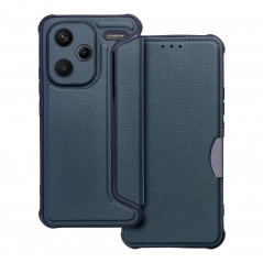 Peněženkové pouzdro Razor Book na XIAOMI Redmi Note 13 Pro Plus 5G Uhlíkové vlákno, Karbonový vzor  Modrý