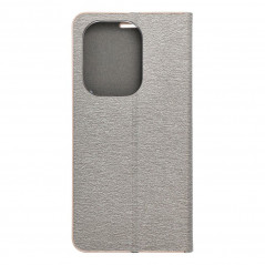 Peněženkové pouzdro LUNA Book Gold na XIAOMI Redmi Note 13 Pro 4G Elegantní  Stříbrný