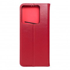 Peněženkové pouzdro Leather case SMART PRO na XIAOMI Redmi Note 13 Pro 5G Elegantní  Vinově červený