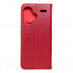 Peněženkové pouzdro Leather case SMART PRO na XIAOMI Redmi Note 13 Pro Plus 5G Elegantní  Vinově červený