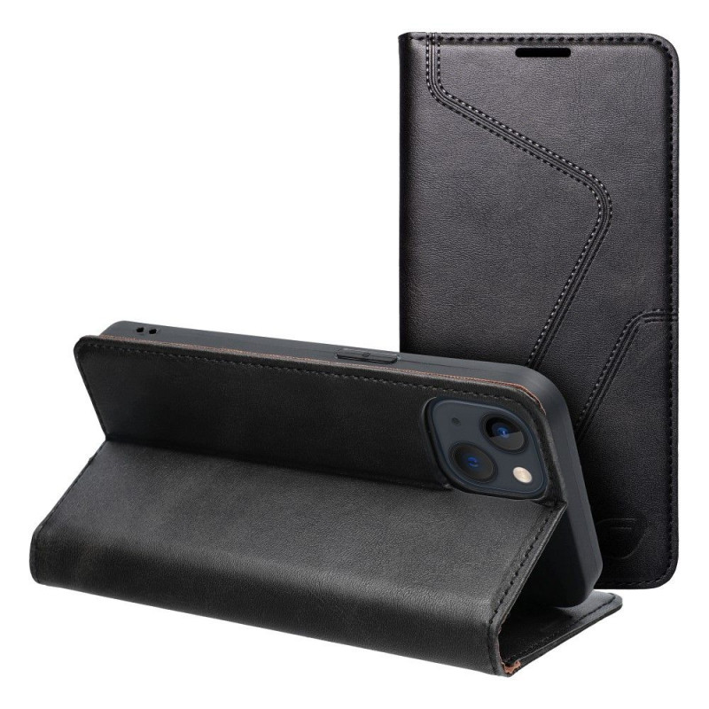 Peněženkové pouzdro Forcell F-PROTECT RFID Blocker Book na Apple iPhone 13 Elegantní  Černý