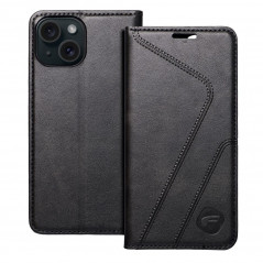 Peněženkové pouzdro Forcell F-PROTECT RFID Blocker Book na Apple iPhone 15 Elegantní  Černý