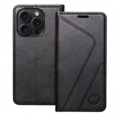 Peněženkové pouzdro Forcell F-PROTECT RFID Blocker Book na Apple iPhone 15 Pro Elegantní  Černý
