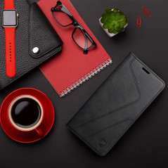 Peněženkové pouzdro Forcell F-PROTECT RFID Blocker Book na Apple iPhone 15 Pro Max Elegantní  Černý