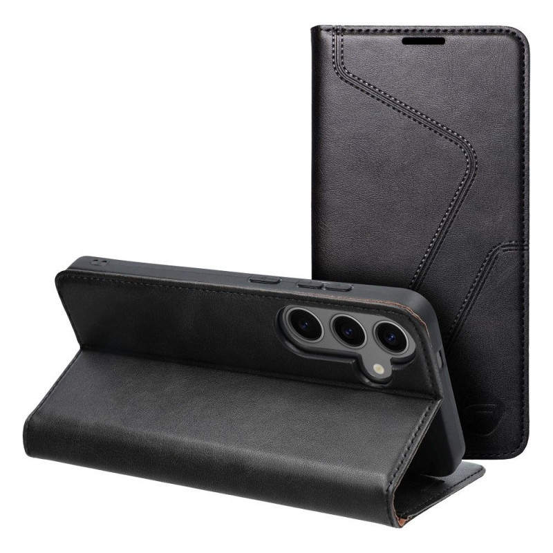 Peněženkové pouzdro Forcell F-PROTECT RFID Blocker Book na Samsung Galaxy S24 PLUS Elegantní  Černý