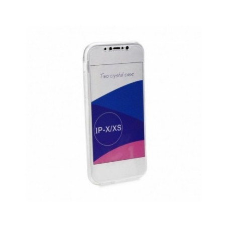 360 Ultra Slim Front+Back na Apple iPhone XS FORCELL Silikonové pouzdro Průhledný