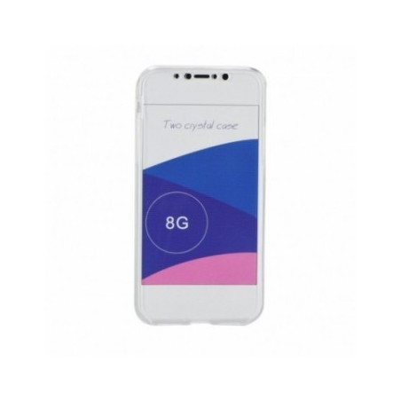 360 Ultra Slim Front+Back na Apple iPhone X FORCELL Silikonové pouzdro Průhledný