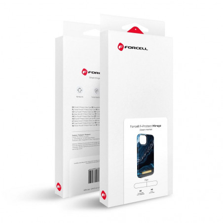 Kryt Forcell F-Pprotect Mirage na Apple iPhone 15 Plus MagSAFE  Oceánský mramor