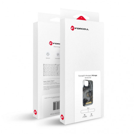 Kryt Forcell F-Pprotect Mirage na Apple iPhone 15 Plus MagSAFE  Mramorová mlha