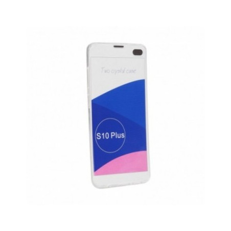 360 Ultra Slim Front+Back na Samsung Galaxy S10 Plus FORCELL Silikonové pouzdro Průhledný