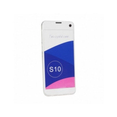360 Ultra Slim Front+Back na Samsung Galaxy S10 FORCELL Silikonové pouzdro Průhledný