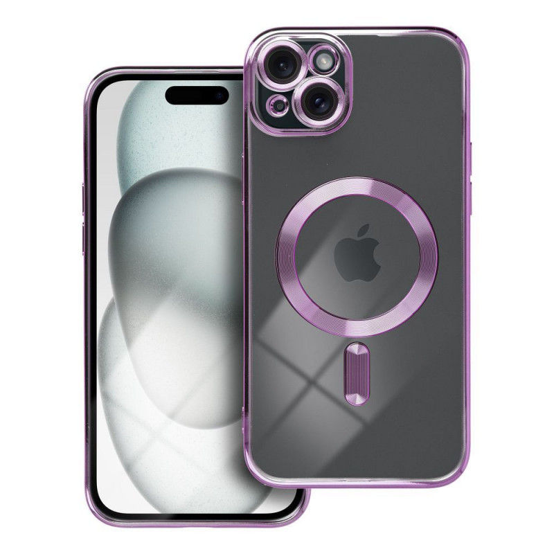 Kryt Electro Mag na Apple iPhone 15 Plus MagSAFE  Hluboká fialová