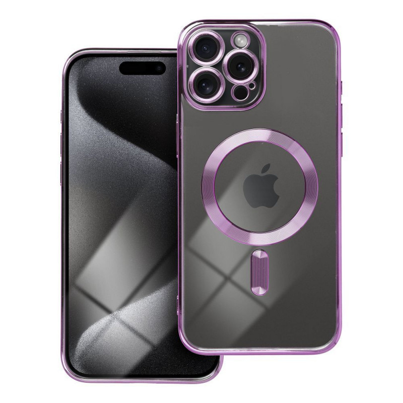 Kryt Electro Mag na Apple iPhone 15 Pro Max MagSAFE  Hluboká fialová