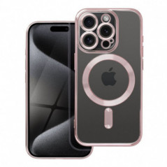 Kryt Electro Mag na Apple iPhone 15 Pro MagSAFE  Růžovo-zlatý